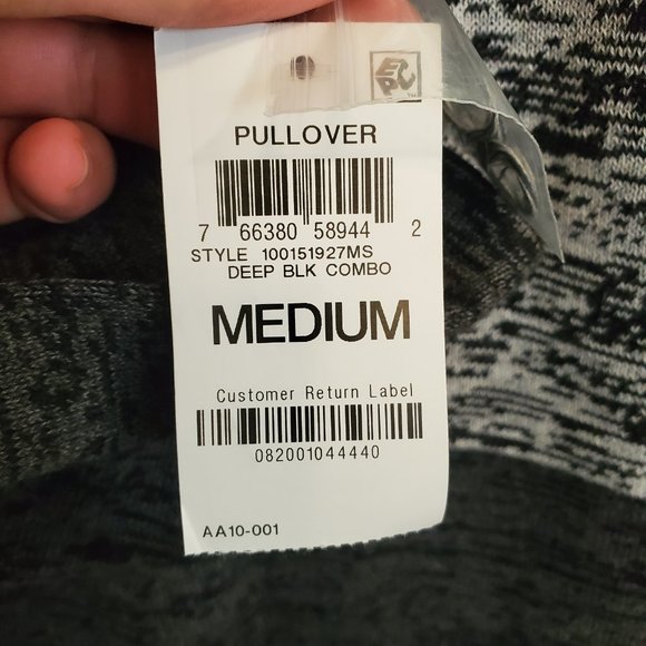 Lauren Scott Pullover Sweater. Size‎ Medium. Deep Black Combo. - Picture 3 of 4